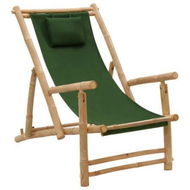 Detailed information about the product Deck Chair Bamboo And Canvas Green