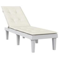 Detailed information about the product Deck Chair Cushion Melange Cream (75+105)x50x3 cm Fabric