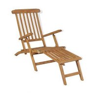 Detailed information about the product Deck Chair With Footrest Solid Teak Wood
