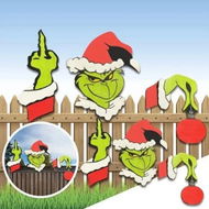 Detailed information about the product Decoration Grinch Christmas Fence Peeker Outdoor Festive Yard Ornament Holiday Display Fun Gift