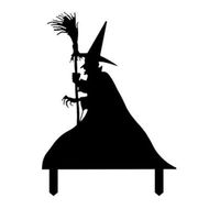 Detailed information about the product Decorations Metal Witch Cat Boiler Specter Decorative Garden Stakes Outdoor Decor Silhouette Stake For Yards Gardens Lawn Backyard