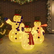 Detailed information about the product Decorative Christmas Snowman Family Figures with LED Luxury Fabric