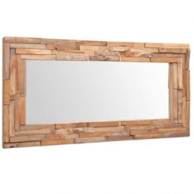 Decorative Mirror Teak 120x60 Cm Rectangular