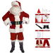 Deluxe Santa Claus Costume 9-Piece Set 3XL Christmas Santa Suit for Adults Men and Women Holiday Party Outfit. Available at Crazy Sales for $39.99