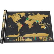 Detailed information about the product Deluxe Scratch Off World Map Poster Journal Log Giant Of The Gift