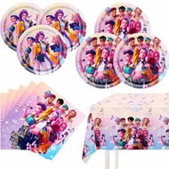 Detailed information about the product Demon Movie Hunters Party Tableware,20 Plates and 20 Napkins and Tablecloth 180 x 108cm Demon Movie Hunters Party Birthday Party Decorate Supplies