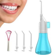 Detailed information about the product Dental Flosser for Teeth, Portable Dental Flosser, Dental Flosser for Braces, Cordless Manual Dental Flosser,Teeth Cleaning Kit,With 3 Interchangeable Wash Heads