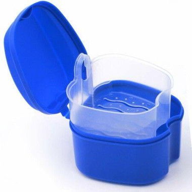 Denture Case Denture Cup With Strainer Denture Bath Box False Teeth Storage Box