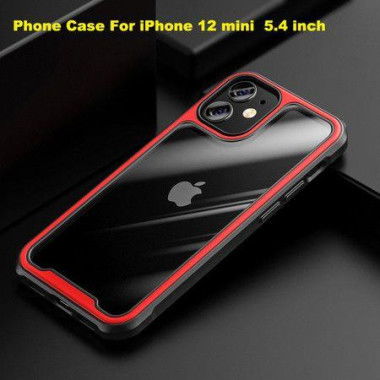 Designed For IPhone 12 Mini Shockproof Protective Phone Case Slim Thin Cover (5.4) - Red.