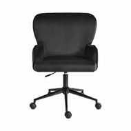 Detailed information about the product Desk Armchair - Home Office Swivel Chair Adjustable Height Seat PLUME BLACK