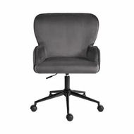 Detailed information about the product Desk Armchair - Home Office Swivel Chair Adjustable Height Seat PLUME GREY