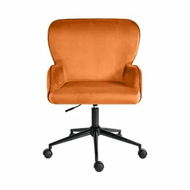 Detailed information about the product Desk Armchair - Home Office Swivel Chair Adjustable Height Seat PLUME ORANGE