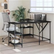 Detailed information about the product Desk Black 139x139x75 cm Engineered Wood