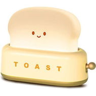 Detailed information about the product Desk Decor Toaster Lamp Rechargeable Small Lamp With Smiley Face Toast Bread Cute Toaster Shape Room Decor Night Light For Bedroom Bedside Living Room Dining Desk Decorations Gift (Yellow)