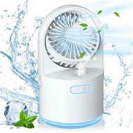Detailed information about the product Desk Misting Fan Portable Table Fan With Water3 Speed Strong Wind USB Rechargeable Cooling Mister Fan For Home Outdoor-White