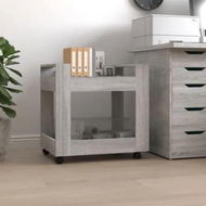 Detailed information about the product Desk Trolley Grey Sonoma 60x45x60 cm Engineered Wood