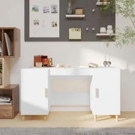 Detailed information about the product Desk White 140x50x75 cm Engineered Wood