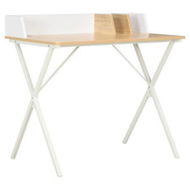 Detailed information about the product Desk White And Natural 80x50x84 Cm