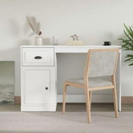 Detailed information about the product Desk With Drawer White 115x50x75 Cm Engineered Wood