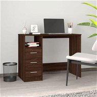 Detailed information about the product Desk with Drawers Brown Oak 102x50x76 cm Engineered Wood