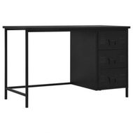 Detailed information about the product Desk With Drawers Industrial Black 120x55x75 Cm Steel