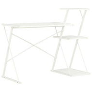 Detailed information about the product Desk With Shelf White 116x50x93 Cm