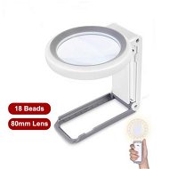 Detailed information about the product Desktop LED Magnifier 18 Lamp Bead Optical Glass Lens Magnifying Glass Handheld Stand Two In One High Power Lens For Elder Kids