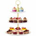 Dessert Cupcake Stand 3 Tier Cup Cake Holder Tower Tea Party Birthday Wedding Plastic Tiered Serving Tray Rod White. Available at Crazy Sales for $21.99