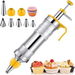 Dessert Decorating Syringe Set, Frosting Piping Kit Stainless Steels Cake Decorating with 6 Piping Tips,9 Silicone Cupcakes,Yellow. Available at Crazy Sales for $24.99