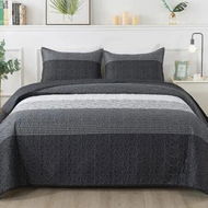 Detailed information about the product Detailed Quilted Bedspread and Pillowcases Set: A Signature of Quality and Style - Queen size