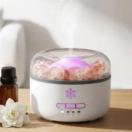 Detailed information about the product Devanti 150ml Salt Lamp Aroma Diffuser Ultrasonic Humidifier Purifier 7 LED Colors