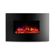 Detailed information about the product Devanti 2000W Wall Mounted Electric Fireplace Fire Log Wood Heater Realistic Flame