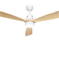 Detailed information about the product Devanti 52'' Ceiling Fan AC Motor LED Light Remote - Light Wood