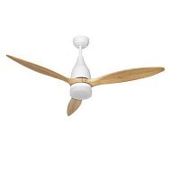 Detailed information about the product Devanti 52'' Ceiling Fan AC Motor w/Light w/Remote - Light Wood