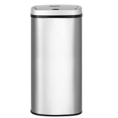 Devanti 60L Sensor Bin Motion Rubbish Automatic Silver