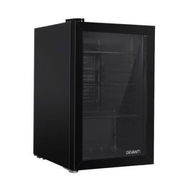 Detailed information about the product Devanti 70L Bar Fridge Glass Door w/Light Black