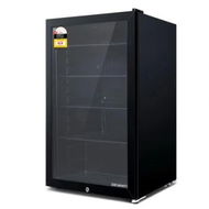 Detailed information about the product Devanti 98L Bar Fridge Glass Door Mini Fridges Freezer Black