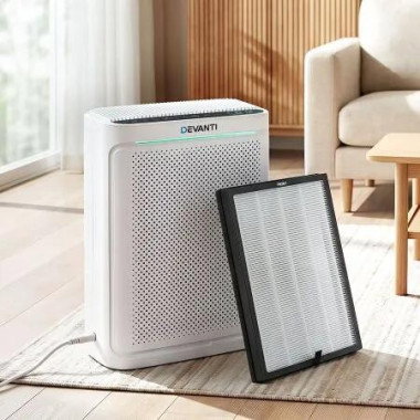 Devanti Air Purifier H12 HEPA Cleaner PM2.5 Display Spare Filter White