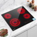Devanti Ceramic Cooktop 5 Cooking Zone 4 Electric Hobs Touch Control 7600W Black. Available at Crazy Sales for $254.95