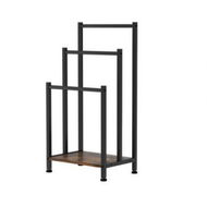 Detailed information about the product Devanti Freestanding Towel Rack 3 Tier Shelf Drying Storage Bathroom Home Black