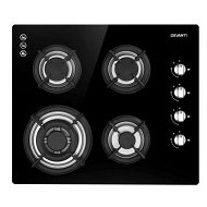 Detailed information about the product Devanti Gas Cooktop 60cm 4 Burner Glass Cook Top Cooker Stove Hob NG LPG Black