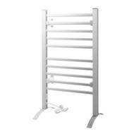 Detailed information about the product Devanti Heated Towel Rail Rack Bathroom Aluminum Electric Rails Warmer Clothes 10 Rungs