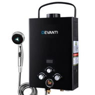 Detailed information about the product Devanti Portable Gas Water Heater 8L/Min LPG System Black