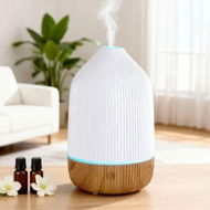Detailed information about the product Devanti Ultrasonic Aroma Diffuser Aromatherapy 100ml LED Lights Iron Humidifier Forest