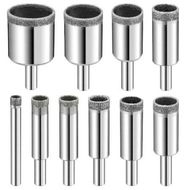 Detailed information about the product Diamond Drill Bits Set,10 PCS Diamond Hole Saw Set,Glass Drill Bit for Ceramic Tile Porcelain Marble Granite Stone Bottles