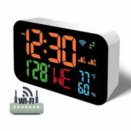 Detailed information about the product Digital Alarm Clock, Desk Clock with Temperature Humidity,Calendar,Week,Accurate time,Snooze,12/24 H, for bedrooms,Office,4 Level of Brightness