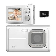 Detailed information about the product Digital Camera, 1080P FHD Camera, Autofocus 4K 48MP Point and Shoot Digital Camera 16X Zoom 32GB Card, Compact Camera Gifts for Boys Girls (Silver)