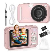 Detailed information about the product Digital Camera, 48MP FHD 1080P Point and Shoot Digital Cameras with 16X Zoom Anti-Shake, Compact Portable Cameras for Teens Beginners (Pink)
