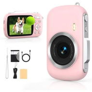 Detailed information about the product Digital Camera 4K 64MP, Vlogging Camera for Boys Girls and Beginners, 18X Zoom Point and Shoot Camera Anti Shake, Pink
