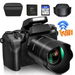 Digital Camera 4K for Photography and Video with 64MP WiFi Touch Screen Vlogging Camera Flash 32GB SD Card Lens Hood in Black. Available at Crazy Sales for $189.99